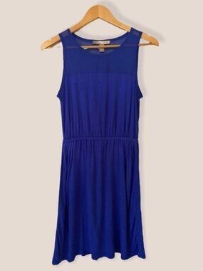 F21 Royal Blue Mesh Top Dress